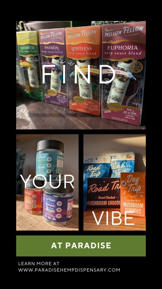 Not sure what you’re looking for?
That’s kind of our thing 😌

Tell us your vibe and we’ll point you in the right direction.
#woodstockga #hemplife #paradisehemp